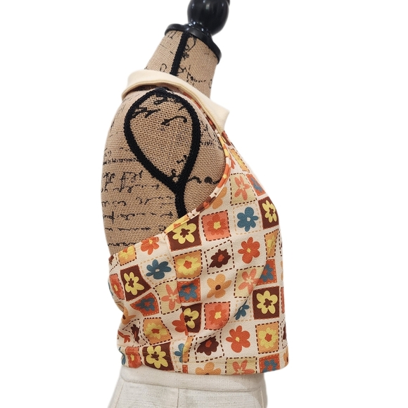 Shein Mod Floral Halter Top, Womens Large - Picture 7 of 9